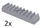 New Lego 2x Light Bluish Gray Technic, Gear Rack 1 x 4 3743