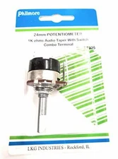 New POTENTIOMETER 1 K OHM AUDIO TAPER W/SWITCH - PC325