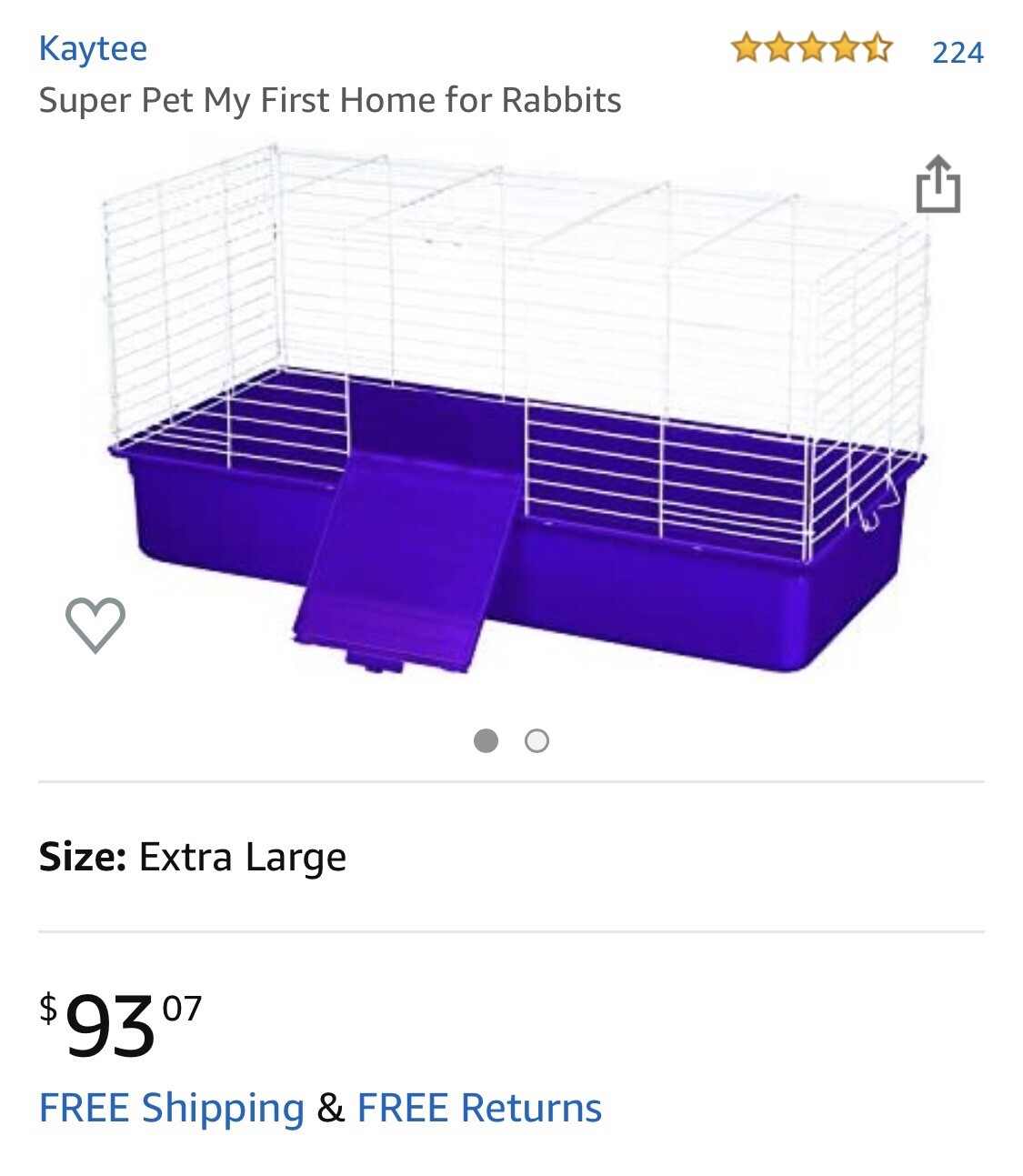 kaytee extra large rabbit habitat