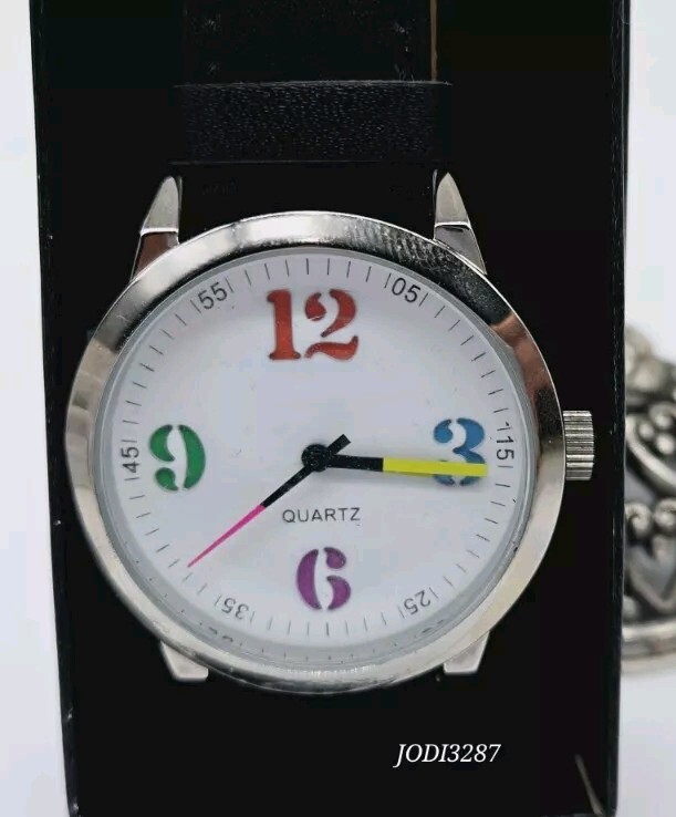 AVON Watch Color Block Watch New Battery 2013 Black Band