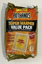 Pack of 10 HotHands Body & Hand Super Warmers-Long Lasting Safe Natural Odorless