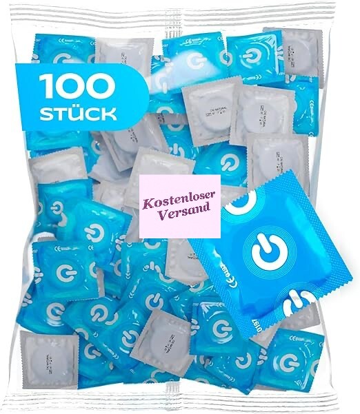 100 Stück trocken Kondome Clinic,ohne Gleitgel,52 mm Breite, 0,07 mm, vegan, ON)