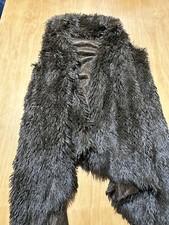 G By Guess Faux Fur Brown Vest Med
