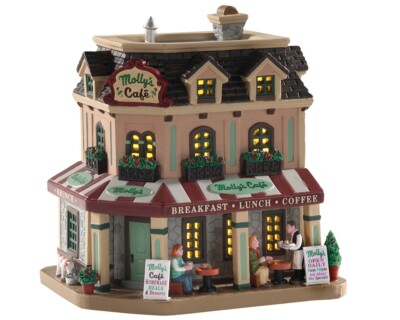 LEMAX 05687 - MOLLY''S CORNER CAFÉ, LED Weihnachtsdorf, Winterdorf, Modellbau Ne