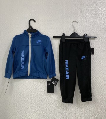 Nike Air Boys Tracksuit Blue Black Size 24 Months BNWT UK