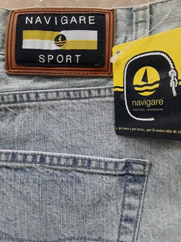 ITALIAN NAVIGARE SPORT MENS BLUE JEAN Size extra large Italy 56 UK 38 NEW