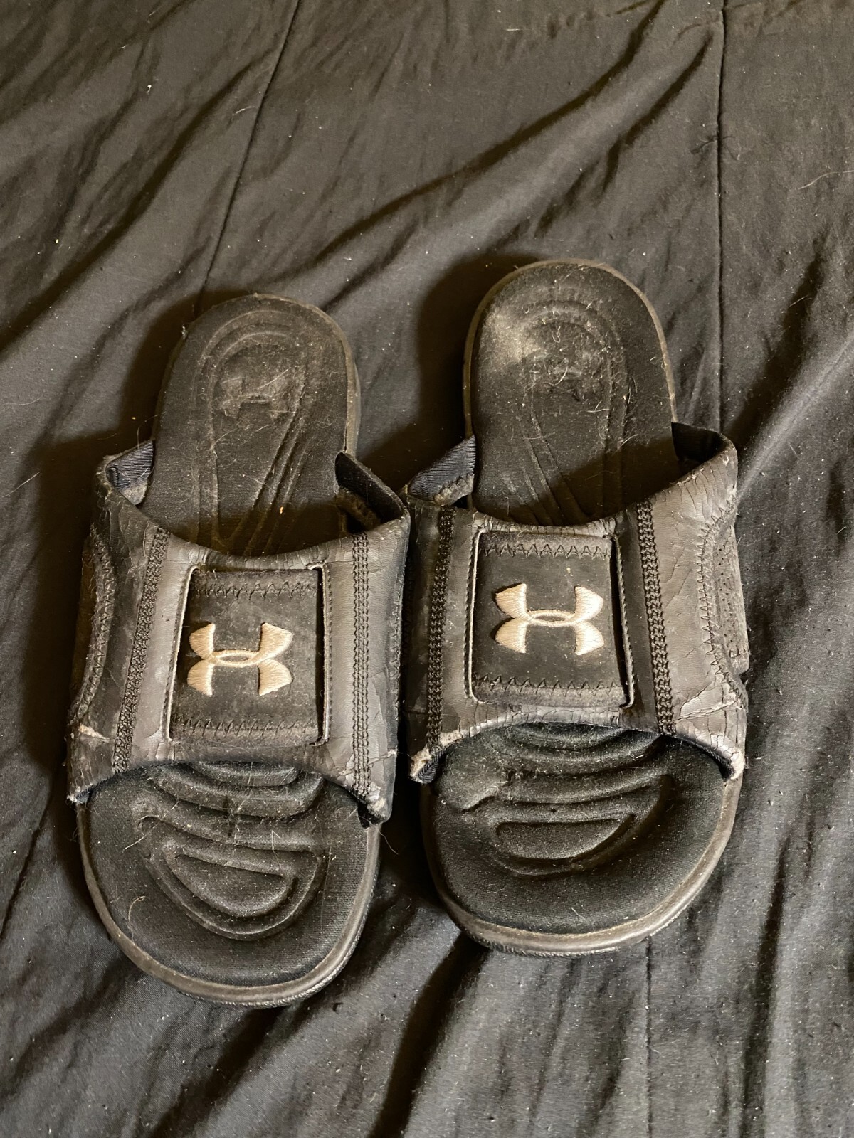 BLACK SLIDES SHOES SANDALS | eBay