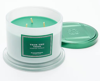 HomeWorx by Harry Slatkin 3 Wick Candle 14oz Trim The Tree H228967
