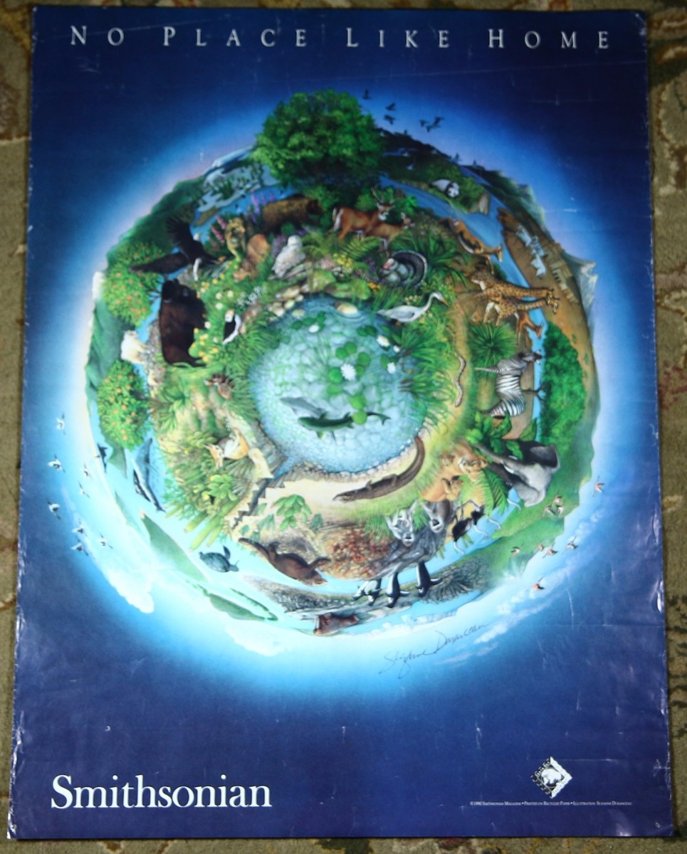 No Place Like Home Vintage Smithsonian Earth Day 1990 Poster