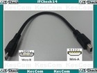 USB Kabel Adapter von Mini USB Stecker auf Micro USB Stecker  25cm lang schwarz