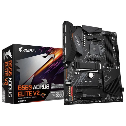 GIGABYTE B550 AORUS ELITE V2 Motherboard - AMD Ryzen 5000 CPUs, 12+2 Phases V...