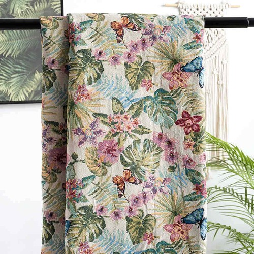 Floral Vintage French Jacquard Tapestry Upholstery Decor Fabric Sew by the Meter - Picture 6 of 20