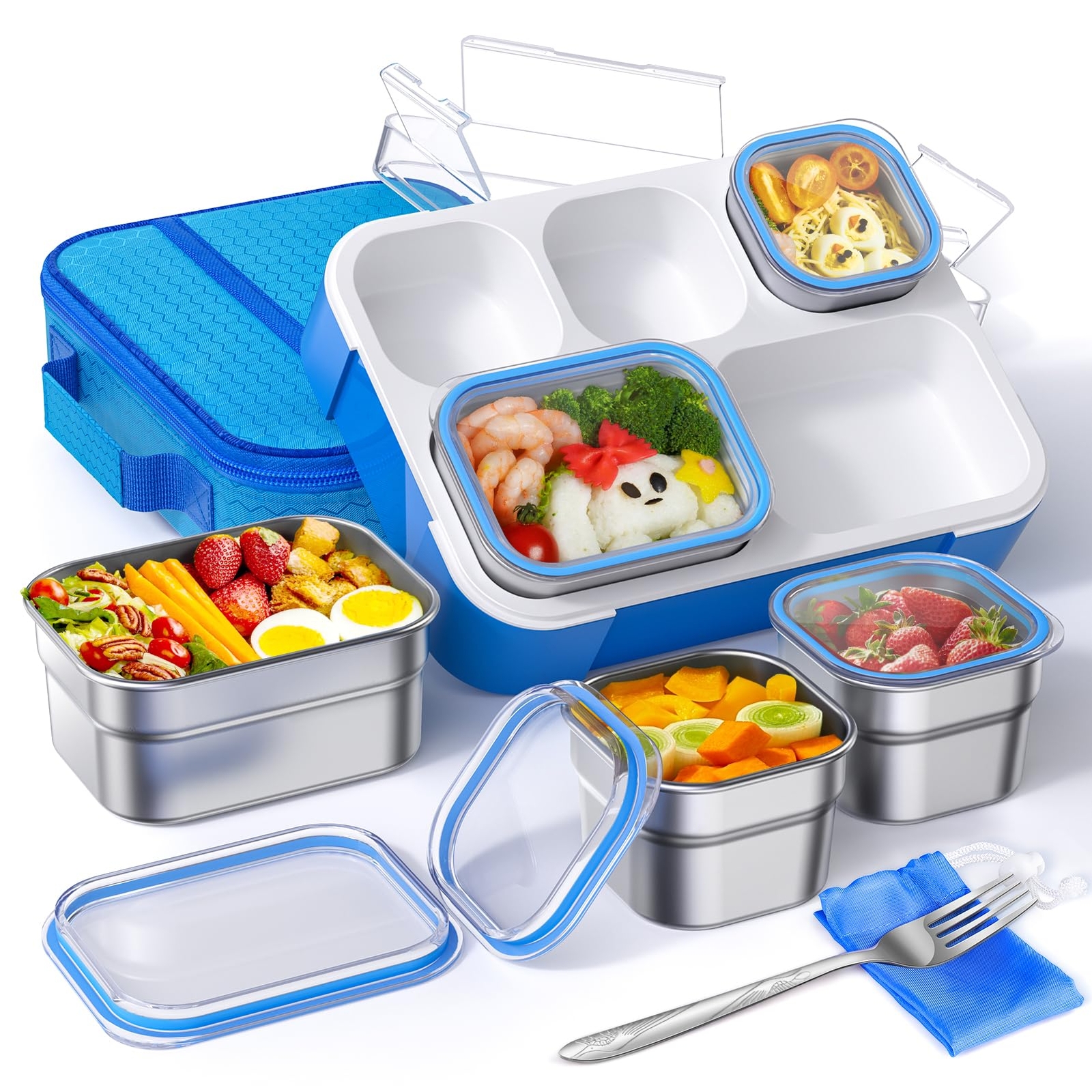 Stainless Steel Lunch Box Set With For Lunch Bag Kids Adult 