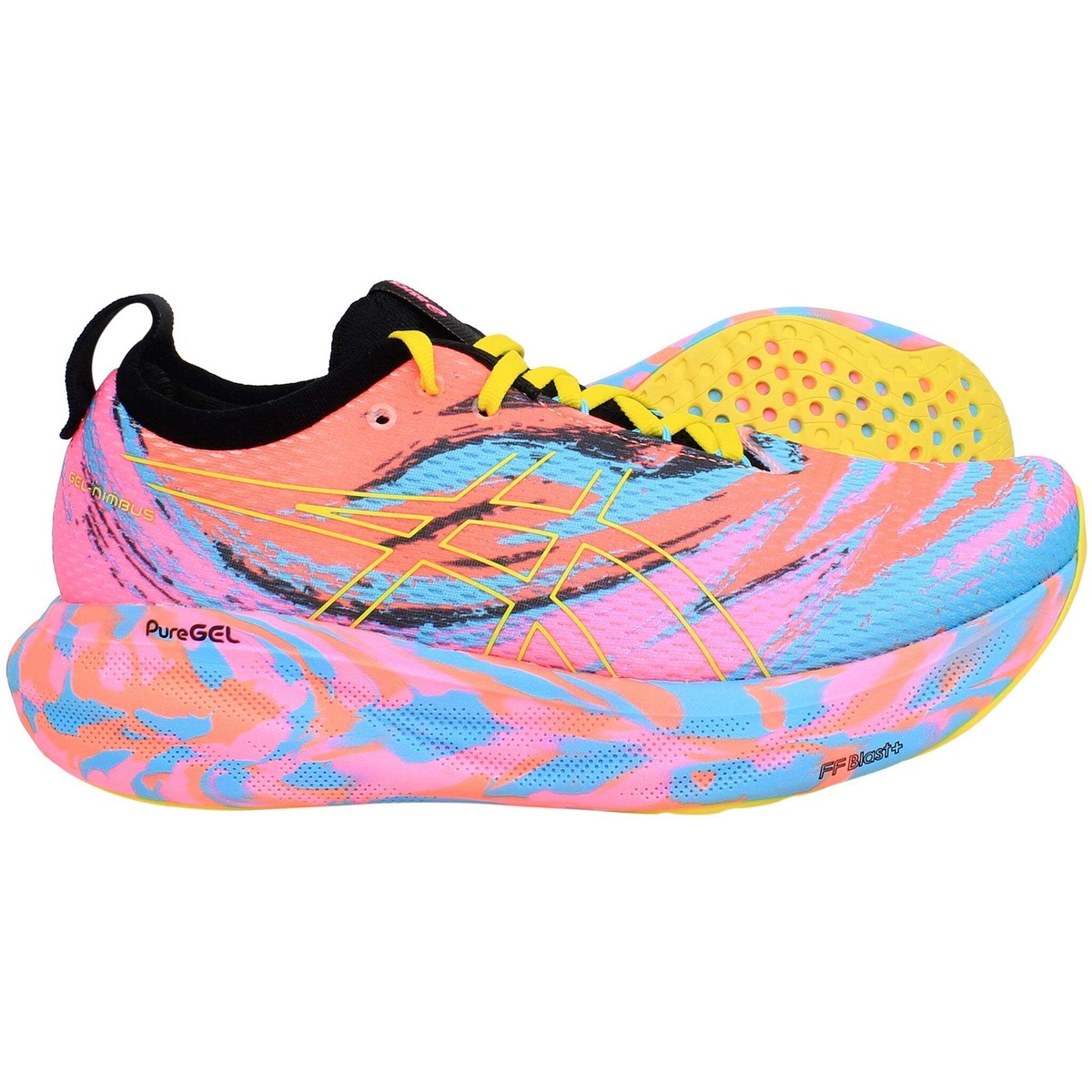 Asics Gel-Nimbus 25 Lace-Up Multicolor Synthetic Womens Running