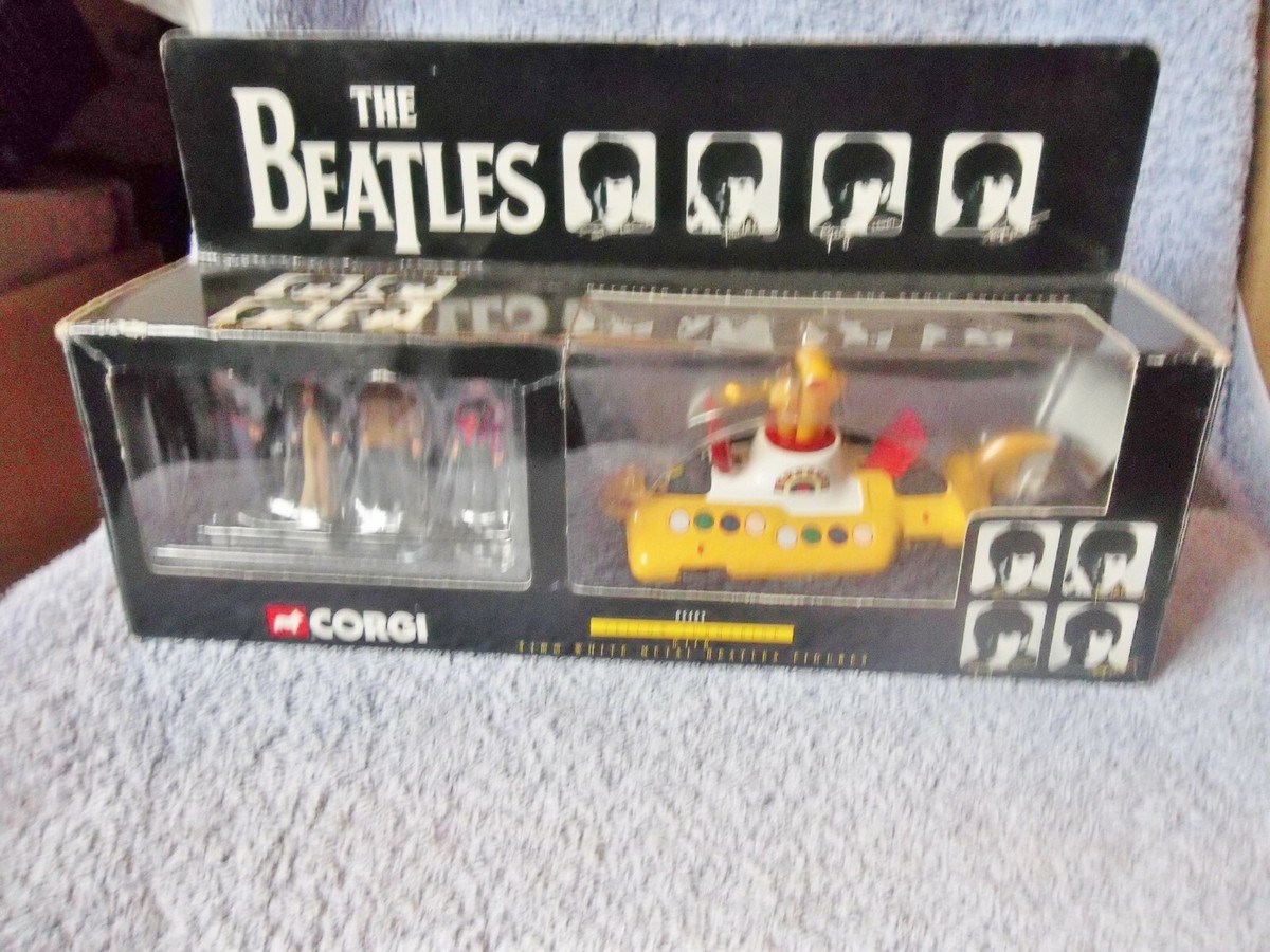 THE BEATLES CORGI YELLOW SUBMARINE 4 BEATLES FIGURES BLACK