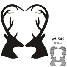 Deer Antlers Heart Metal Cutting Dies Decoration Scrapbook Craft Card Making