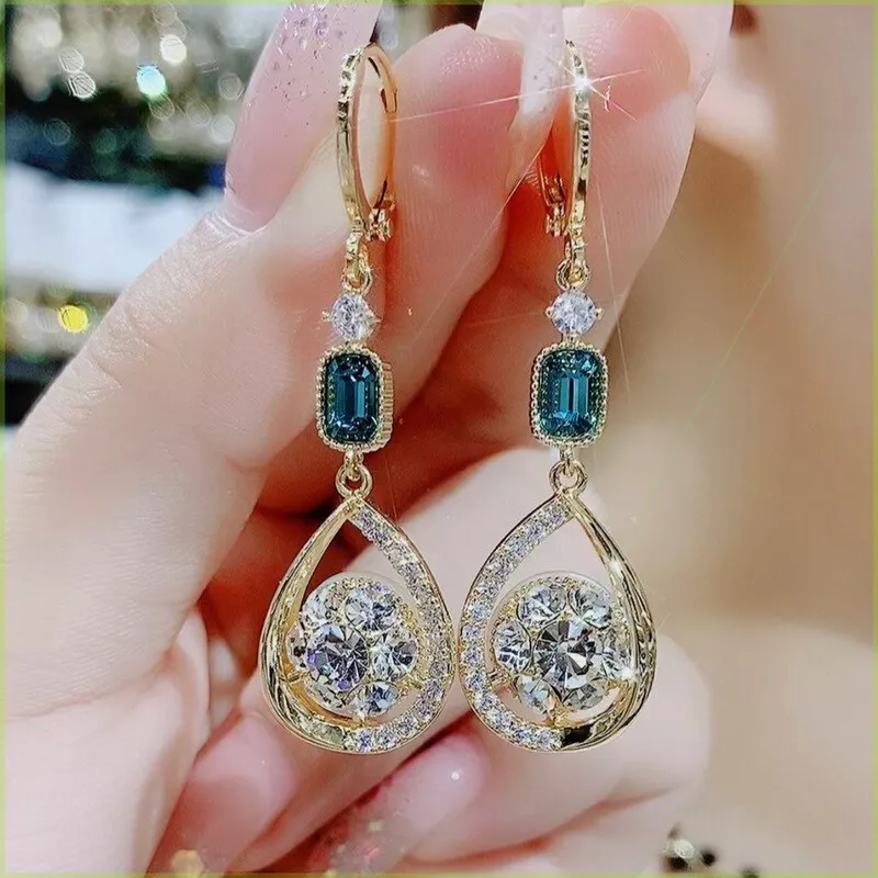 Drop jewel earrings sale