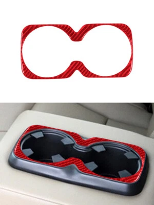 Red Rear Central Cup Holder Trim Cover For Chevrolet