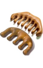 2PC Sandalwood Massage Comb Meridians Health Hair Scalp Neck Therapy Women Gift