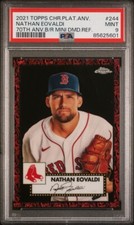 2021 Topps Chr. Ann. #3/5! RED-BLACK Refractor Nate Eovaldi PSA 9 Mint