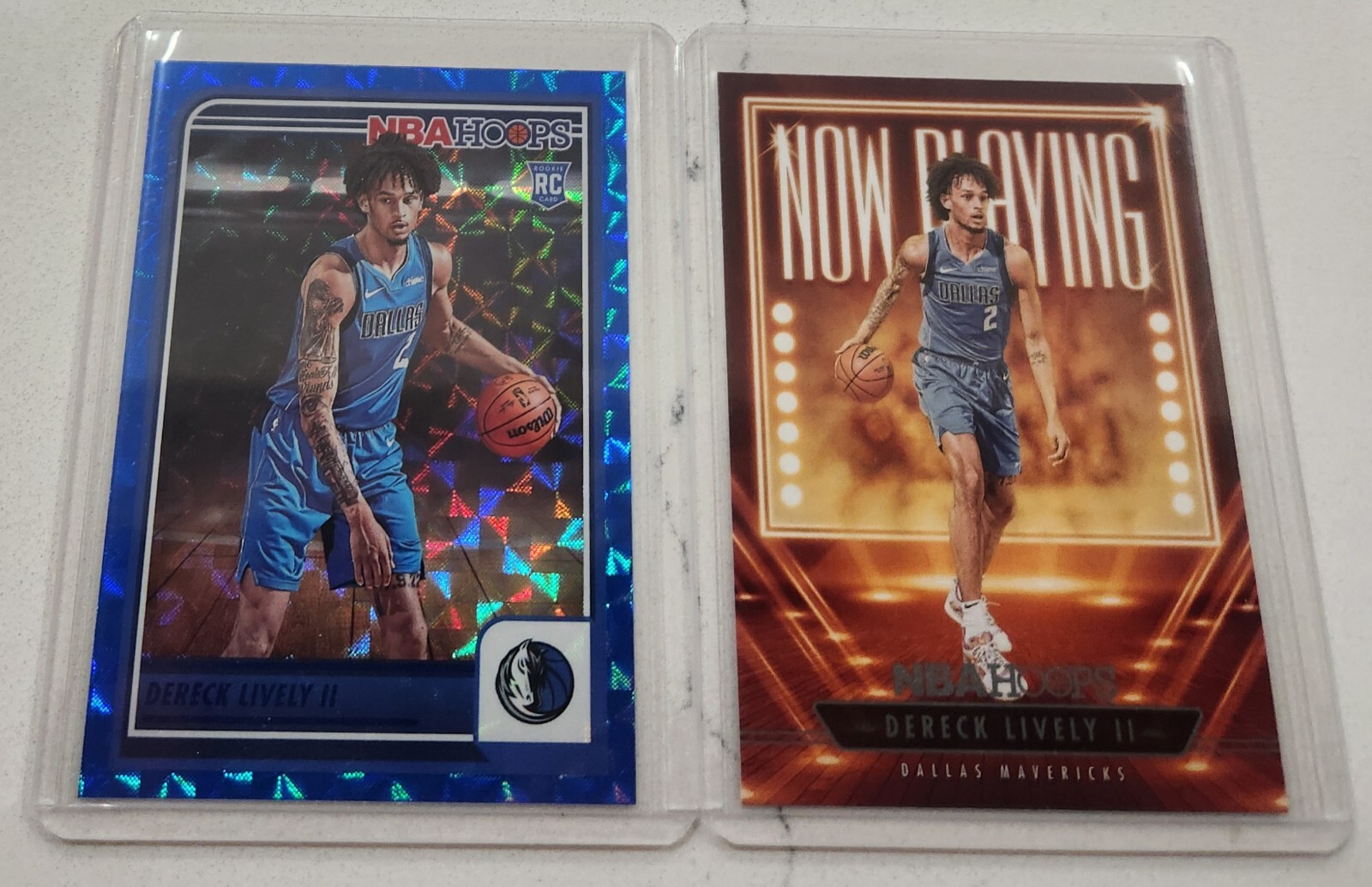 🏀 2023-24 Panini Hoops DERECK LIVELY II RC Hyper Blue #241 + Now Playing #14