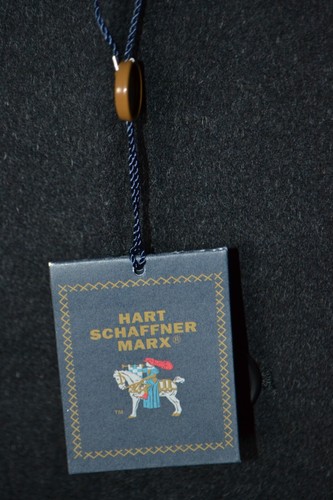Hart Schaffner Marx Men's Wool Cashmere Black 3 Front Button Overcoat Sz 40R - Picture 5 of 15