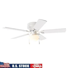 Indoor Ceiling Fan W/ Light Kit 52 Inch 5 Blades Reversible Motor Low Profile US