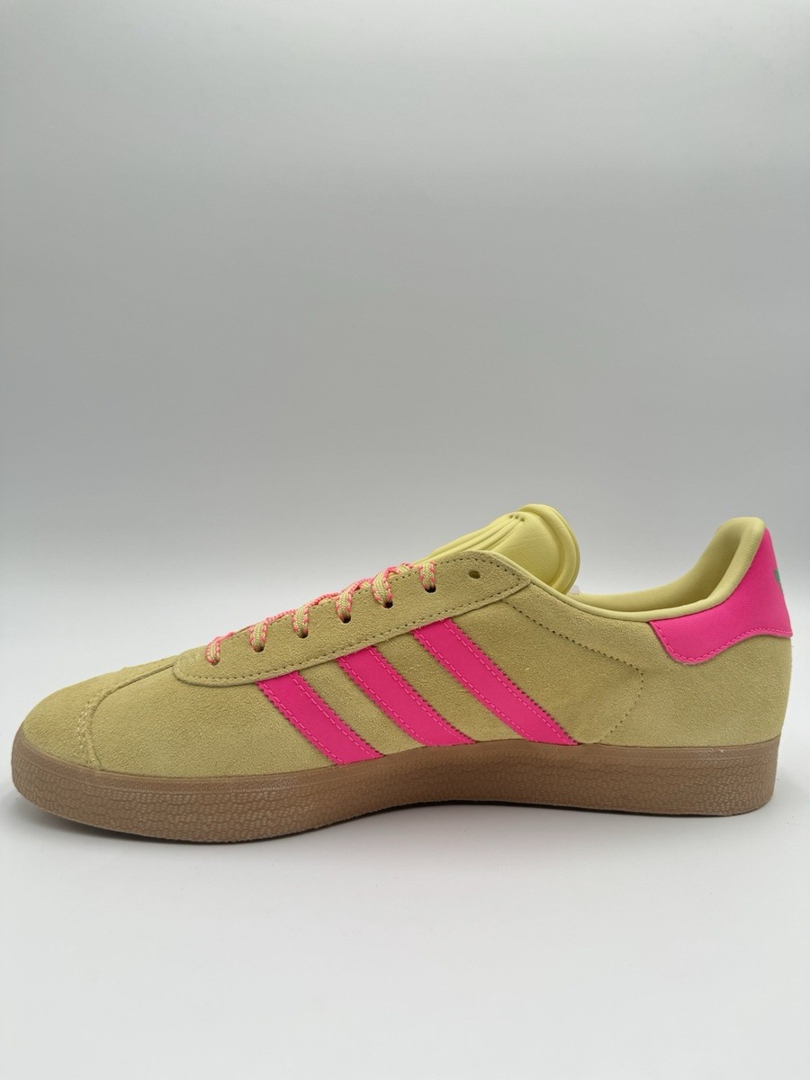Adidas Women's Gazelle Originals Size 10.5 Yellow Pink Gum |JH7211