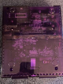 Super Nintendo Console - SNES Purple Clear Custom Case Reshell - Plays Famicom