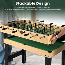 10-in-1 Combo Game Table Set Space-Saving Stackable Design