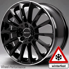 22 Zoll GT6 Alufelgen 9x22 5x108 ET38,5 schwarz mit poliertem Rand für Ford Edge