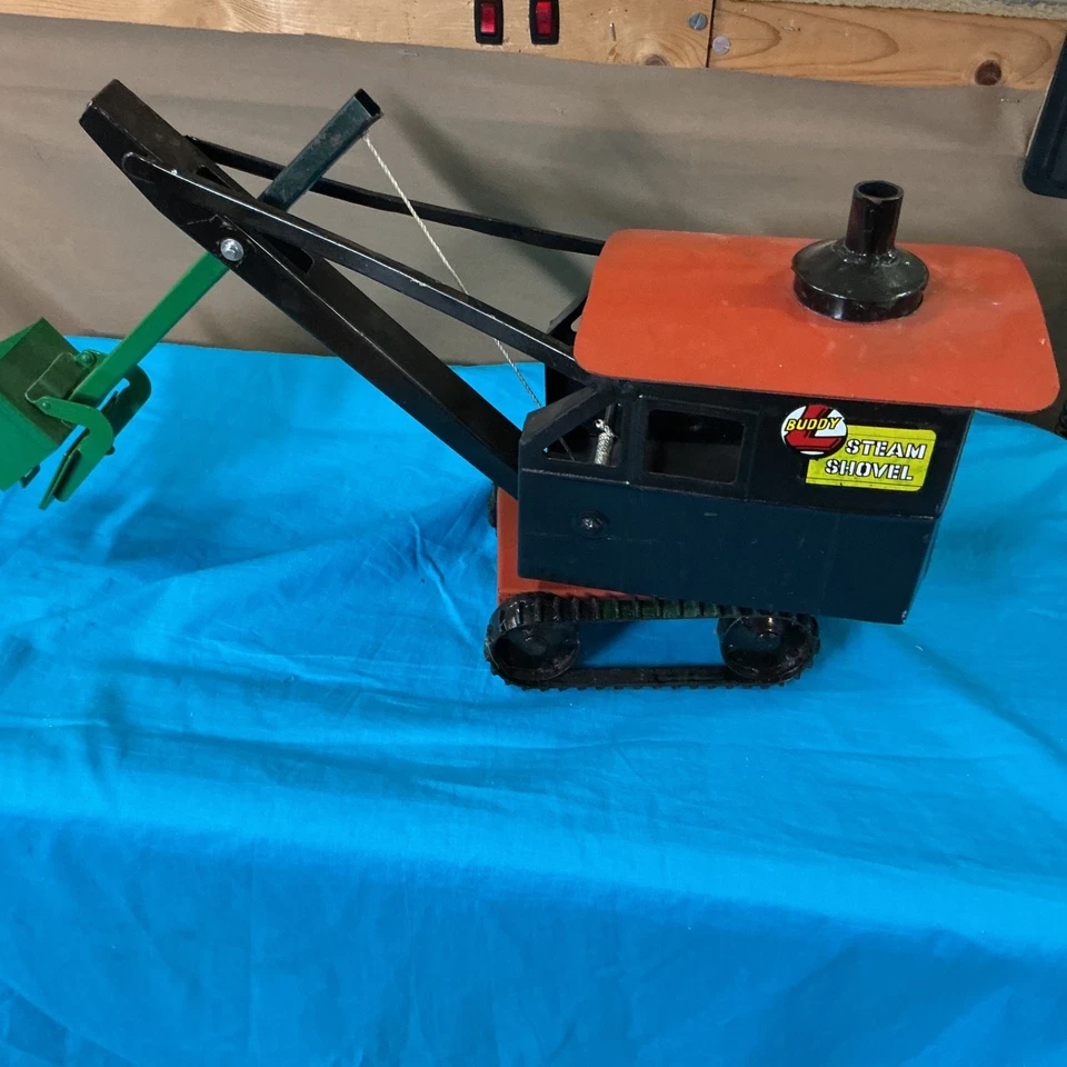Pala de vapor de metal prensado Buddy L totalmente restaurada con pistas Foto 4 de 4