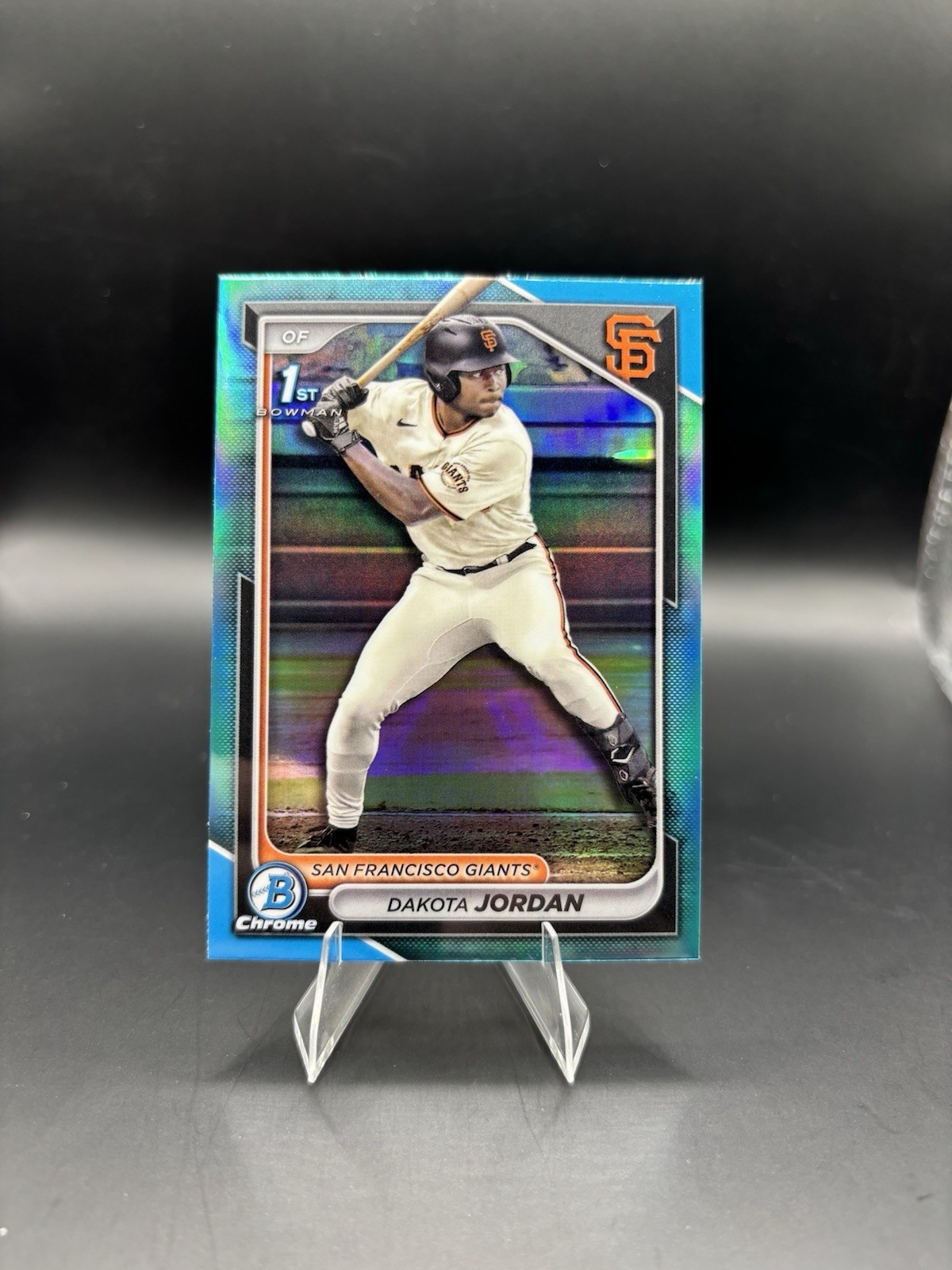 2024 Bowman Draft - Chrome Dakota Jordan #BDC-71 Sky Blue Refractor (RC)