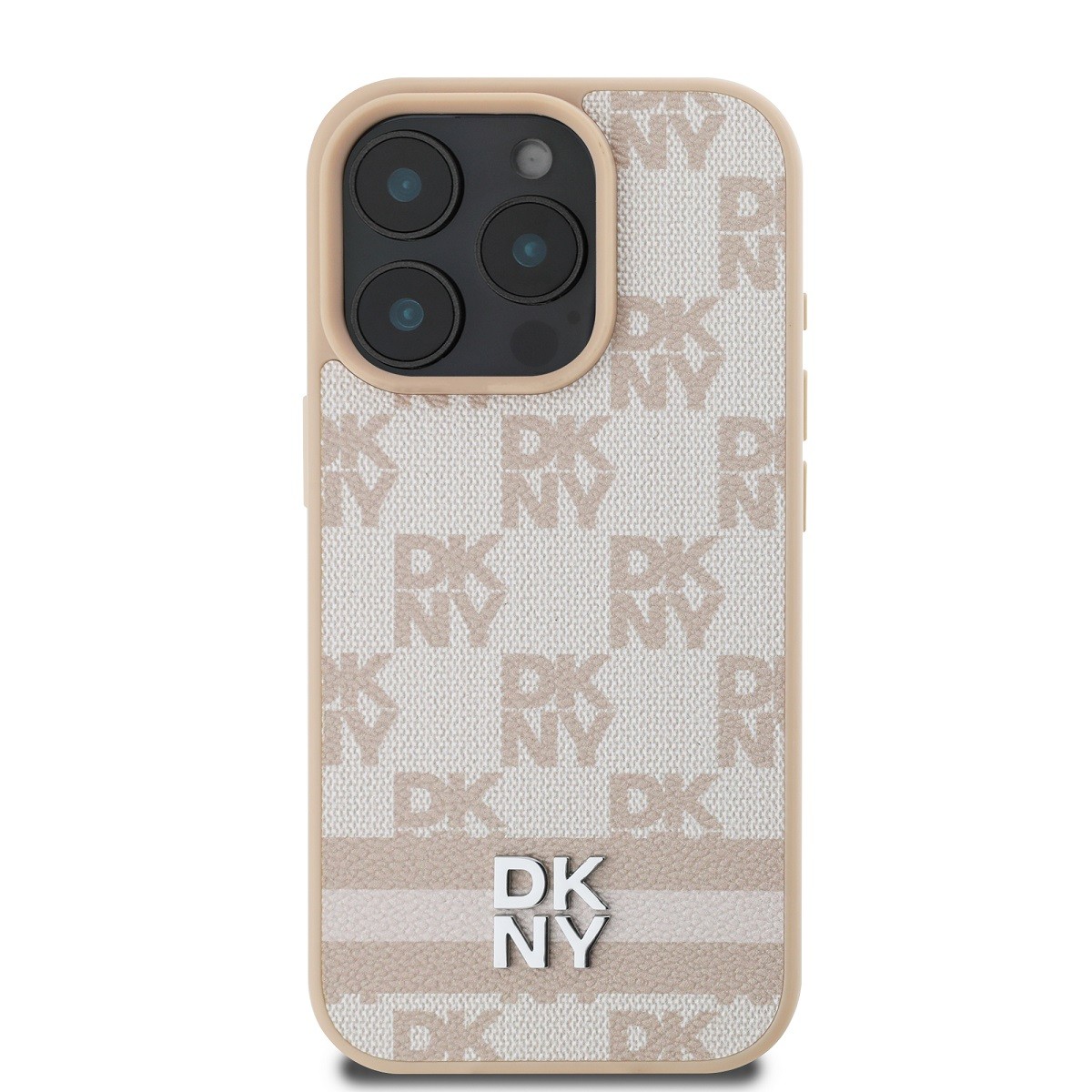 Coque Luxe DKNY iPhone 16 Pro Protectrice Rose Géométrique