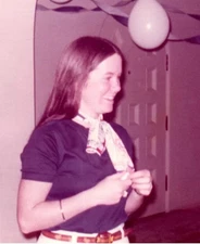 70s American Girl Shy Party Candid Vintage Photo Snapshot California