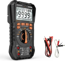 Multimeter Digital Multimeter, 9999 Counts DC AC Voltmeter and Ohm Volt Amp Test