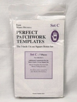 Marti Michell Perfect Patchworks Templates Set C The 3'' Square Bonus Set 8253 