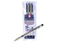 Sakura Fineliner Pigma Micron, 3Er Etui, Schwarz 1 Bis 36 Stk Spare 56%