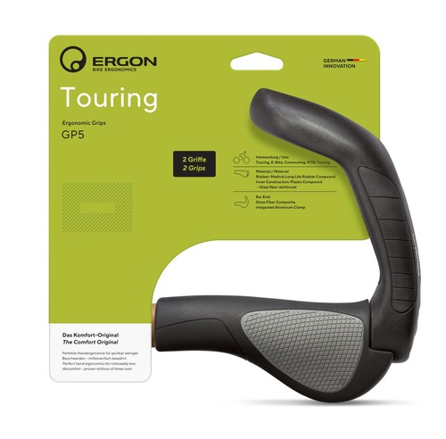 GP5 Ergonomic Lock-On Grips – Extended Bar Ends for MTB, Touring, Commuter & ...