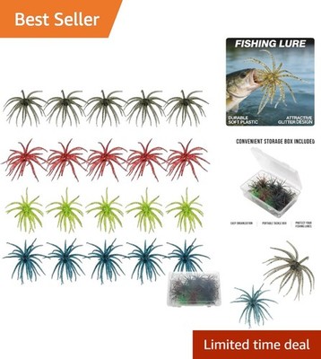 Vibrant 20-Piece Sea Urchin & Fuzzy Dice Lure Set for Freshwater Fishing Success