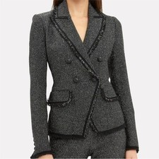 with tags Veronica Beard  Frisco Jacket Blazer Metallic Tweed Black 4 G1N