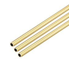Brass Round Tube 300mm Length 3.5mm OD 0.5mm Wall Thickness Seamless Tubing 3pcs