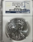 2014 Early Releases American 1oz Silver Eagle $1 NGC MS70