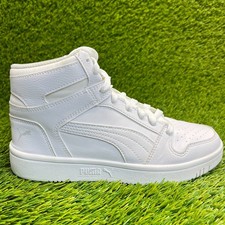 Puma Rebound Layup SL Boys Size 5Y White Athletic Lifestyle Shoes Sneakers