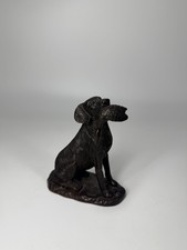 Vintage Brass Hunting Dog Bird Retriever Figu...