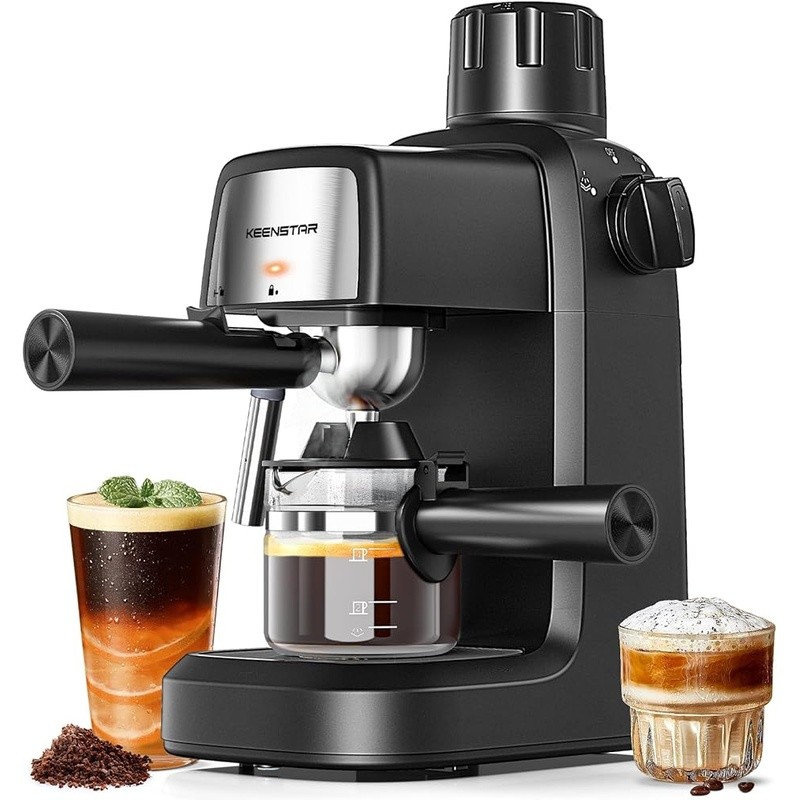 Fast Brewing Espresso Machine W/ Steam Wand Compact Design N