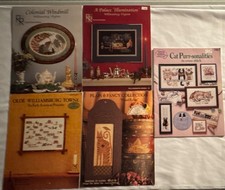 Lot of 5 assorted vintage Cross Stitch Pattern reference Booklets