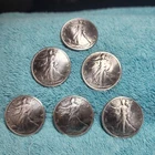 Liberty Walking Half Buttons / Conches, Set Of 6, Very Beautiful