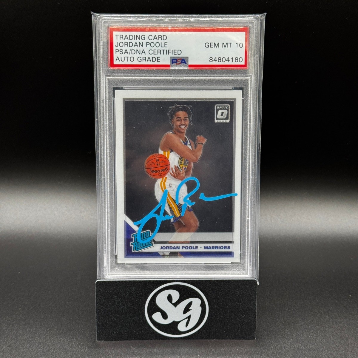 その他 2019 NBA Hoops Jordan Poole Autographed JORDAN POOLE Autographed 2019 Panini Optic Rated Rookie Card PSA