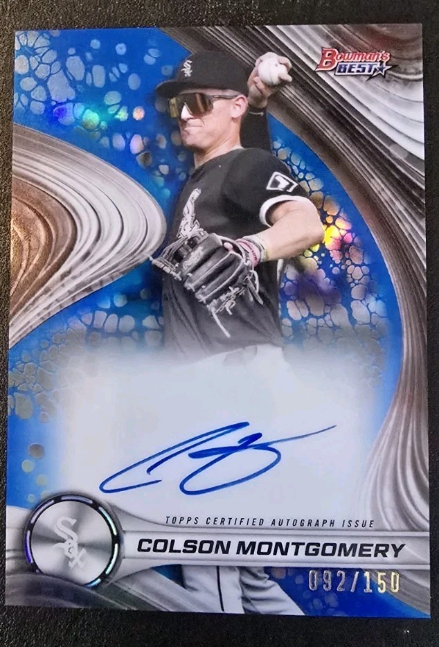 2024 Bowmans Best Colson Montgomery Blue Refractor Auto /150 Chi White Sox RC